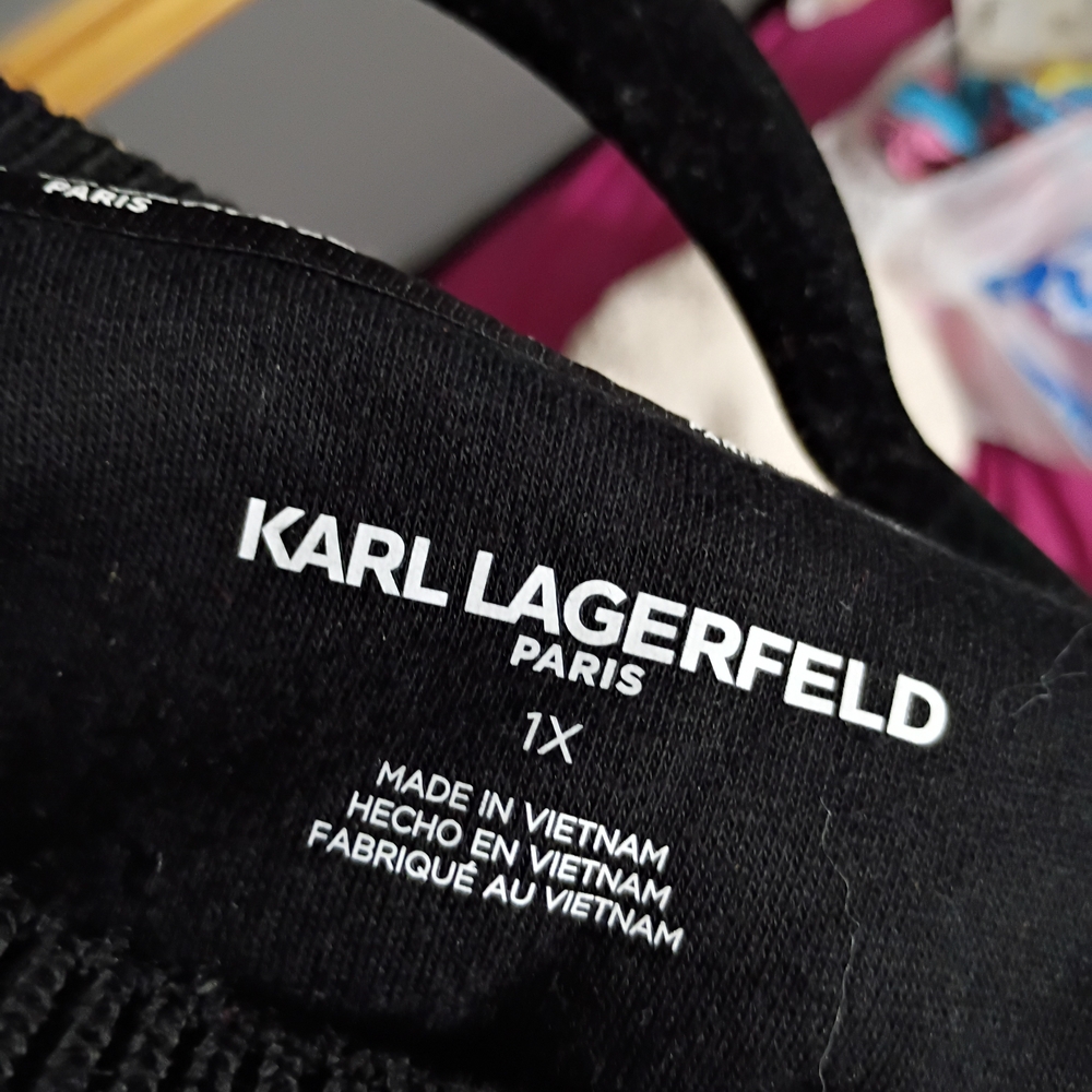 Karl Lagerfeld Black Embellished Crewneck Sweatshirt - Picture 6 of 6